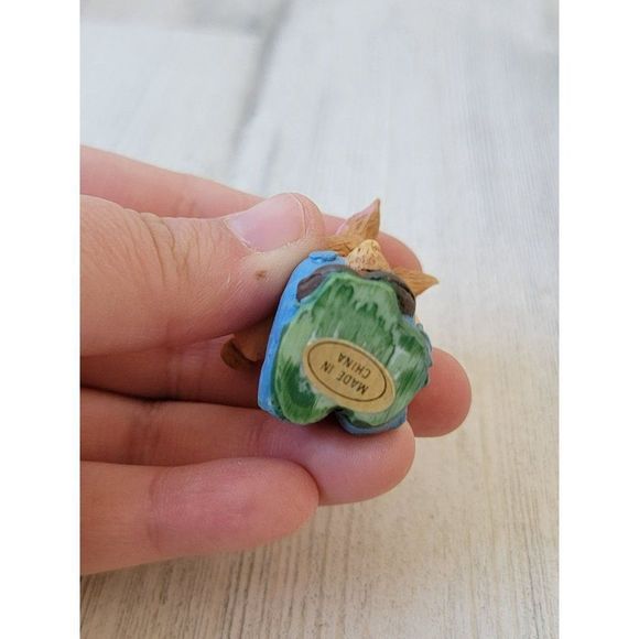 Mini Easter Bunny hand paint egg Village accessory spring figure - Picture 3 of 5